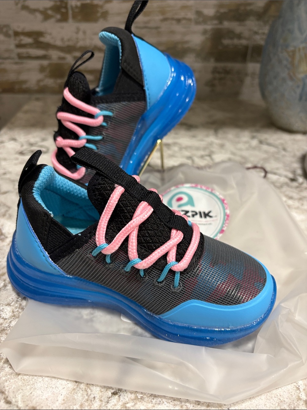 Kids Blue and Pink Active Sneakers for Girls